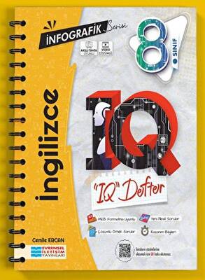 Evrensel İletişim Yayınları 8. Sınıf İnfografik Serisi İngilizce IQ Defter - 1