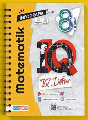 Evrensel İletişim Yayınları 8. Sınıf İnfografik Serisi Matematik IQ Defter - 1