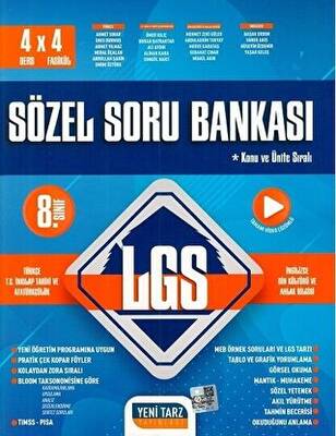 Yeni Tarz Yayınları 8. Sınıf LGS Sözel Soru Bankası - 1