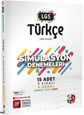 3D Yayınları 8. Sınıf LGS Türkçe Simülasyon 15 Deneme - 1