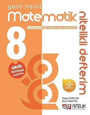 Nitelik Yayınları - Bayilik 8. Sınıf Matematik Nitelikli Defterim - 1