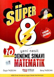 Nitelik Yayınları - Bayilik 8. Sınıf Matematik Süper Deneme Sınavı - 1