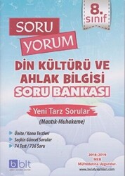 Bulut Eğitim ve Kültür Yayınları 8. Sınıf Soru Yorum Din Kültürü ve Ahlak Bilgisi Soru Bankası - 1