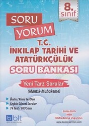 Bulut Eğitim ve Kültür Yayınları 8. Sınıf Soru Yorum T.C. İnkılap Tarihi ve Atatürkçülük Soru Bankası - 1