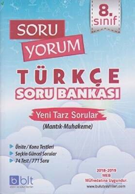 Bulut Eğitim ve Kültür Yayınları 8. Sınıf Soru Yorum Türkçe Soru Bankası - 1