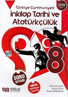 Nitelik Yayınları - Bayilik 8. Sınıf T. C. İnkılap Tarihi ve Atatürkçülük Soru Kitabı - 1