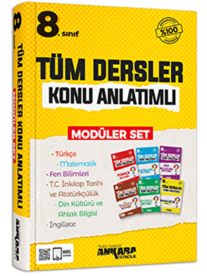 Ankara Yayıncılık 8. Sınıf Tüm Dersler Konu Anlatımlı Modüler Set - 1