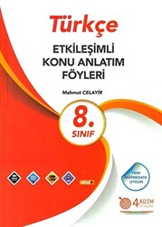 4 Adım Yayınları 8. Sınıf Türkçe Etkileşimli Konu Anlatım Föyleri - 1