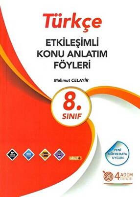 4 Adım Yayınları 8. Sınıf Türkçe Etkileşimli Konu Anlatım Föyleri - 1