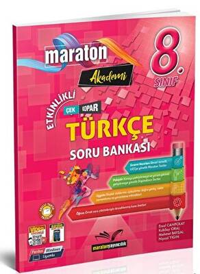 Maraton Yayıncılık 8. Sınıf Türkçe Etkinlikli Soru Bankası Maraton Yayınları - 1
