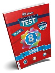İlk Önce Yayıncılık 8. Sınıf Türkçe Yaprak Test - 1