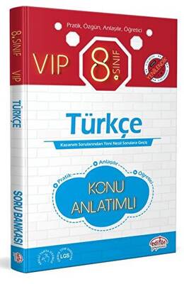 Editör Yayınevi 8. Sınıf VIP Türkçe Konu Anlatımı - 1