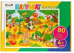 80 Parça Yer Puzzle-Hayvanat Bahçesi - 1