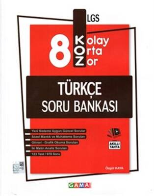 Gama Yayınları 8. Sınıf LGS Koz Türkçe Soru Bankası - 1