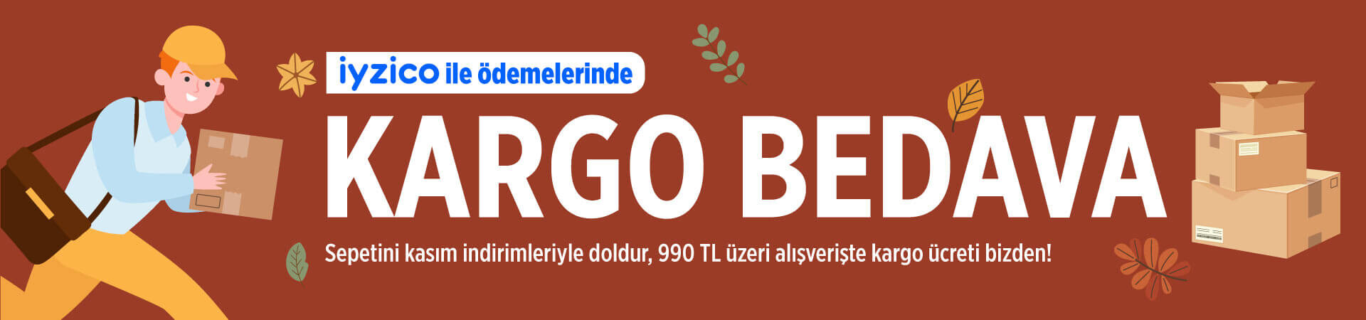 Kazandıran Kasım İndirimleri Kargo Bedava