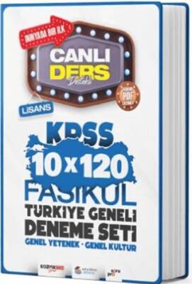 Akademi Denizi Yayıncılık KPSS Genel Kültür Genel Yetenek 10 x 120 Fasikül Türkiye Geneli Deneme Seti - 1