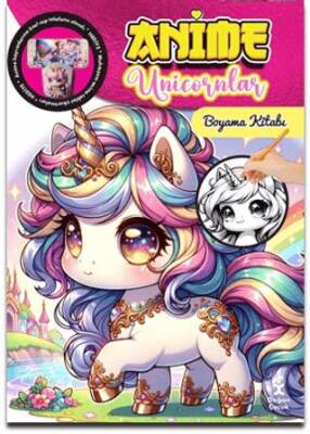 Anime Unicornlar Boyama Kitabı - 1