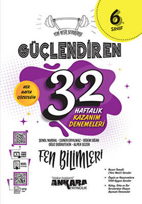Ankara Yayıncılık 6. Sınıf Güçlendiren 32 Haftalık Fen Bilimleri Kazanım Denemeleri - 1