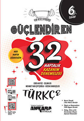 Ankara Yayıncılık 6. Sınıf Güçlendiren 32 Haftalık Türkçe Kazanım Denemeleri - 1
