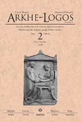 Arkhe - Logos Felsefe Dergisi Sayı: 2 Güz 2016 - 1