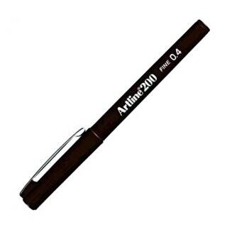 Artline 200N Fine Keçe Uçlu Yazı Kalemi Uç 0.4mm Koyu Kahverengi - 1