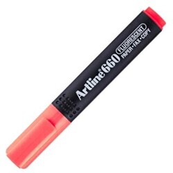 Artline 660 Fosforlu Kalem Kesik Uç 1.0-4.0mm F. Kırmızı - 1