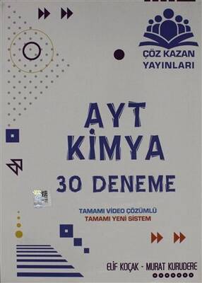 Çöz Kazan Yayınları AYT Kimya 30 Deneme - 1