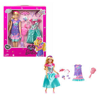 Barbie İlk Bebeğim Delüks Bebek Oyun Seti HMM66 - 1