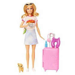 Barbie Seyahatte Bebeği ve Aksesuarları HJY18 - 1