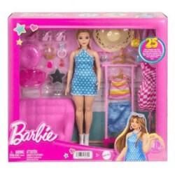 Barbie`nin Kıyafet ve Aksesuar Askısı Oyun Seti Hpl78 - 1