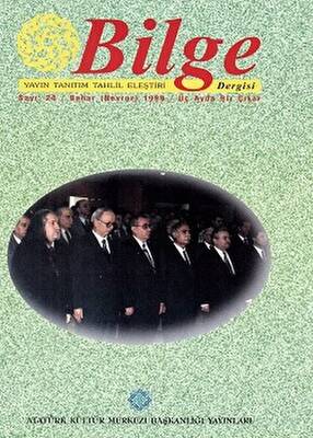 Bilge Dergisi Sayı: 20 - Bahar 1999 - 1
