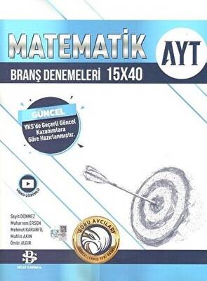 Bilgi Sarmal Yayınları AYT Matematik 15 x 40 Branş Denemeleri - 1