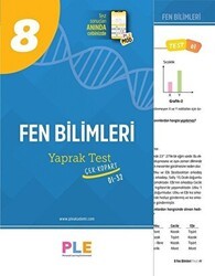 Birey PLE 8. Sınıf Fen Bilimleri 32 Yaprak Test - Birey Eğitim Yayınları