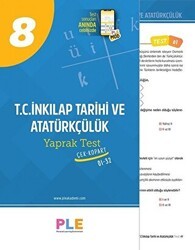 Birey PLE 8. Sınıf T.C İnkılap Tarihi ve Atatürkçülük 32 Yaprak Test - Birey Eğitim Yayınları