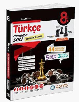 Çanta Yayınları 8. Sınıf Türkçe Kazanım Sıralı Deneme Seti - 1
