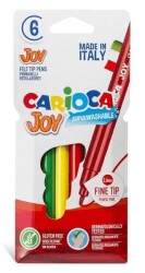 Carioca Joy Süper Yıkanabilir Keçeli Boya Kalemi 6 Renk - 1