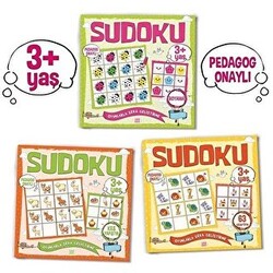 Çocuklar İçin Sudoku Seti 3+ Yaş 3 Kitap Takım - 1