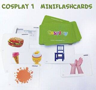 Cosplay 1 Mini Flashcards - Okul Öncesi İngilizce Mini Kelime Kartları 78 adet - 1