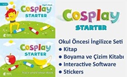 Cosplay Starter Okul Öncesi İngilizce Eğitim Seti Kitap + Boyama ve Çizim Kitabı + Stickers + Interactive Software - 1