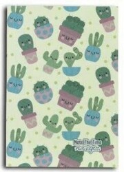 Cute Cactus Patterns Note Defteri - 1