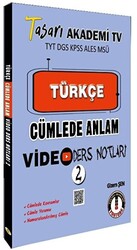 Tasarı Yayıncılık DGS Türkçe Cümlede Anlam Video Ders Notları - 2 - 1