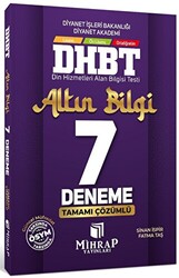 Mihrap Yayınları DHBT Tüm Adaylar Altın Bilgi 7 Deneme Çözümlü - 1