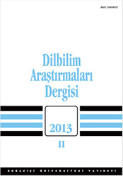 Dilbilim Araştırmaları Dergisi: 2013 - 2 - 1
