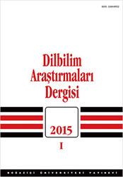 Dilbilim Araştırmaları Dergisi : 2015 - 1 - 1