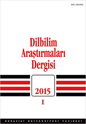 Dilbilim Araştırmaları Dergisi : 2015 - 1 - 1
