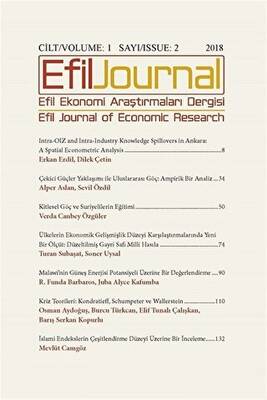 Efil Ekonomi Araştırmaları Dergisi Cilt: 1 Sayı: 2 - 1