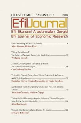 Efil Ekonomi Araştırmaları Dergisi Cilt: 1 Sayı: 3 - 1