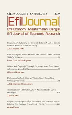 Efil Ekonomi Araştırmaları Dergisi Cilt: 2 Sayı: 5 - 1