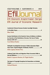 Efil Ekonomi Araştırmaları Dergisi Cilt: 2 Sayı: 6 - 1