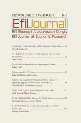 Efil Ekonomi Araştırmaları Dergisi Cilt: 2 Sayı: 8 - 1